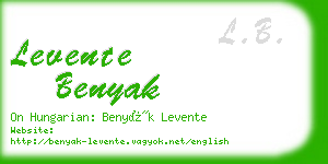 levente benyak business card